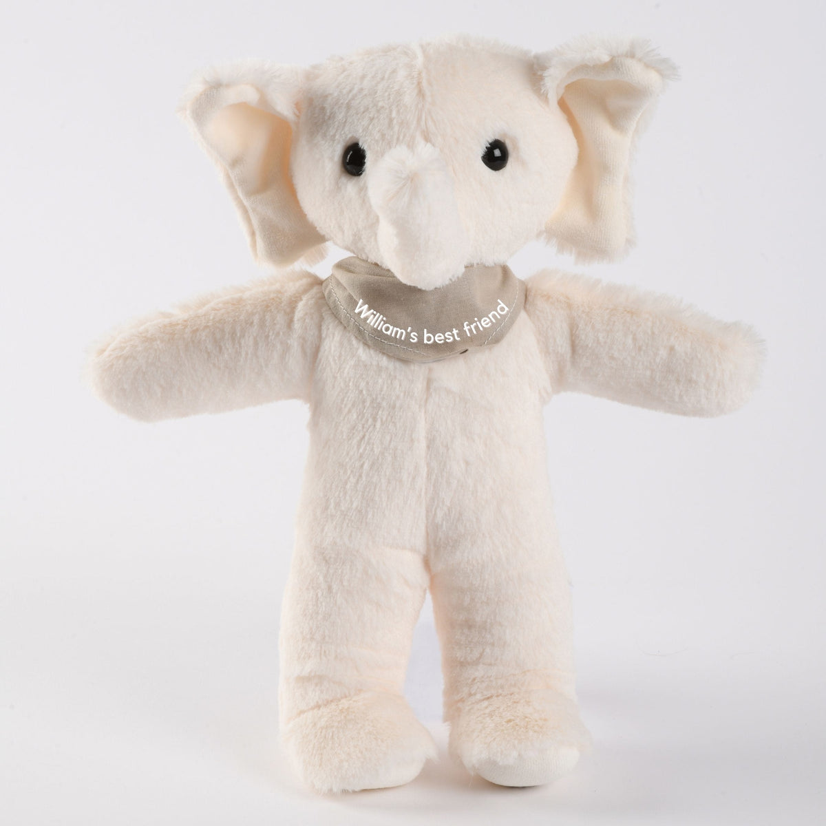 Adorablement mignon bébé éléphant blanc en peluche · Creative Fabrica