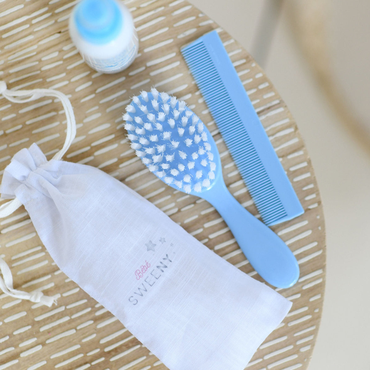 Baby Blue Hairbrush & Comb Set