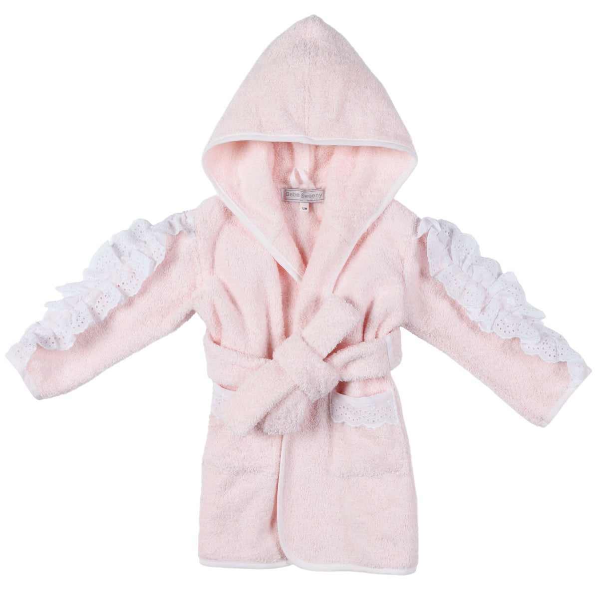 Buy CHELY Personalised Light Pink Lace Ruffle Bathrobe Online Bebe