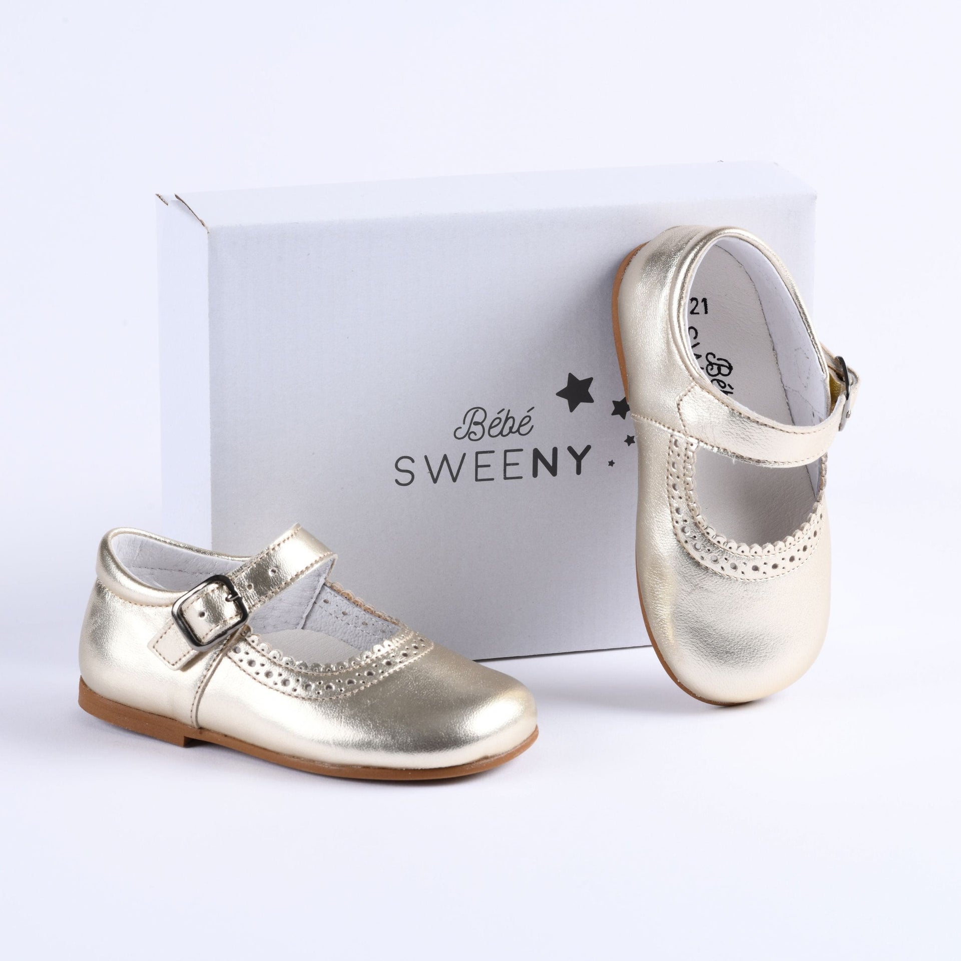 Gold Girls Walker Shoes Leather Mary Jane 23