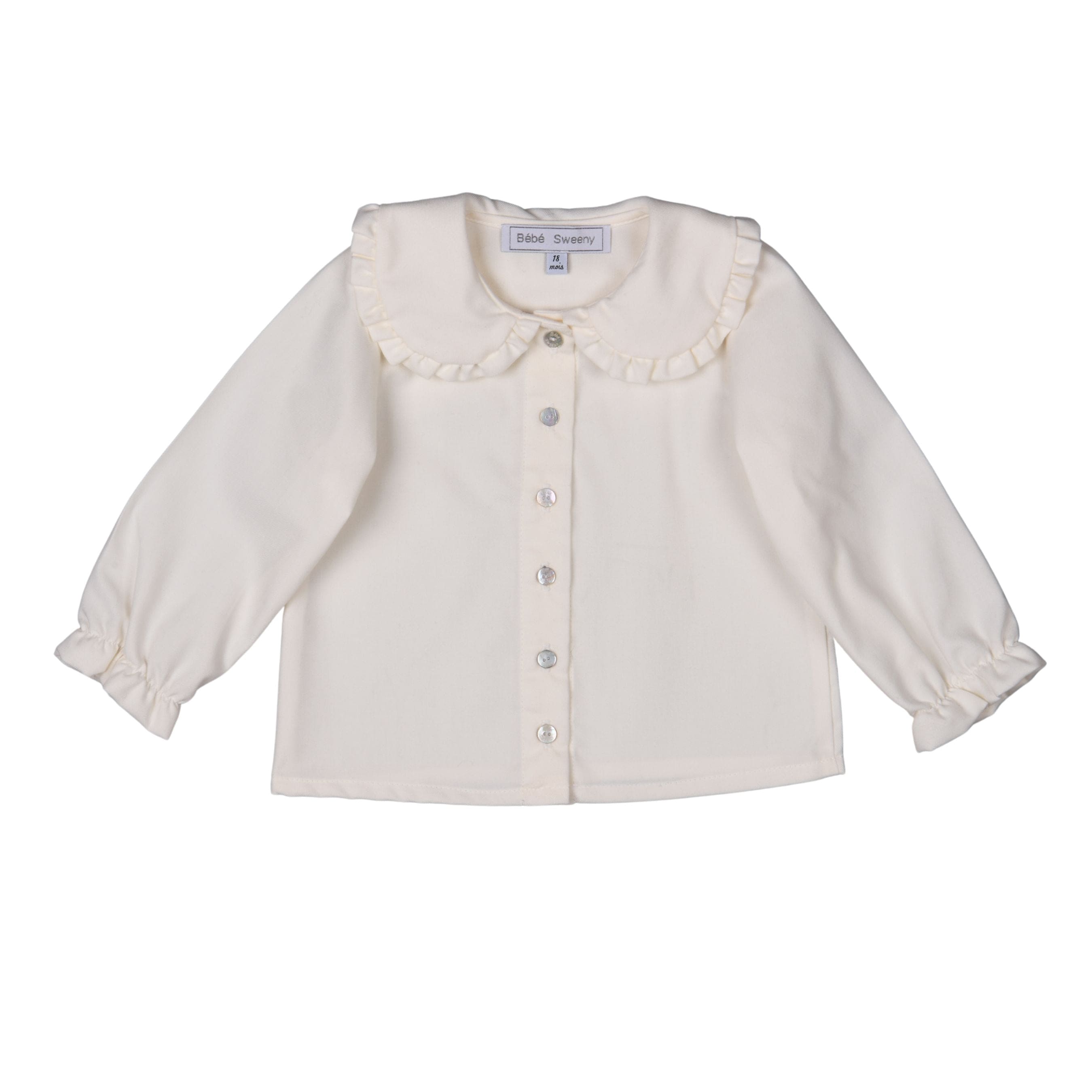 CECILE | Girls Cream Twill Collared Blouse – Bebe Sweeny