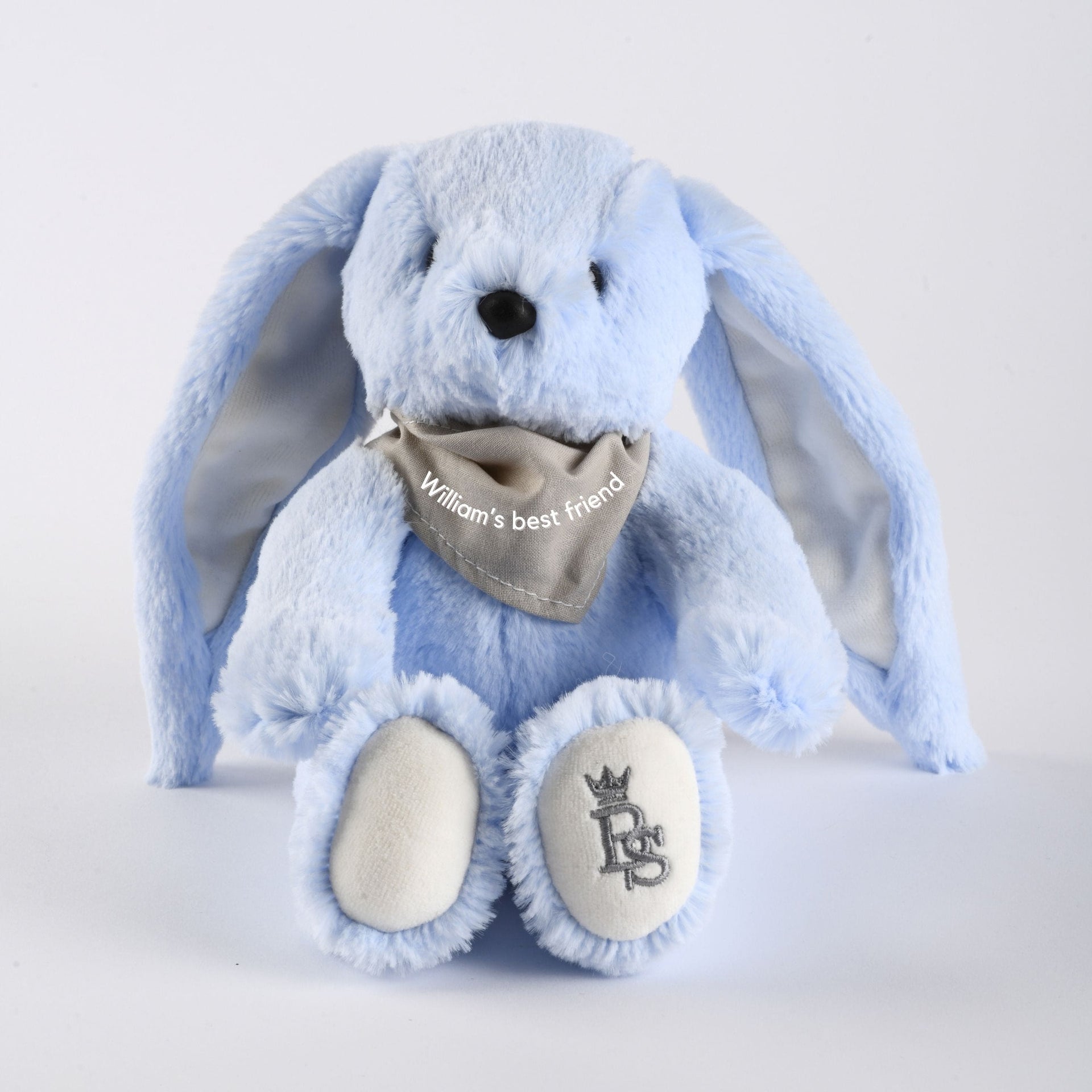 LAPINOU Blue Personalised Plush Bunny Toy (20cm) Made in