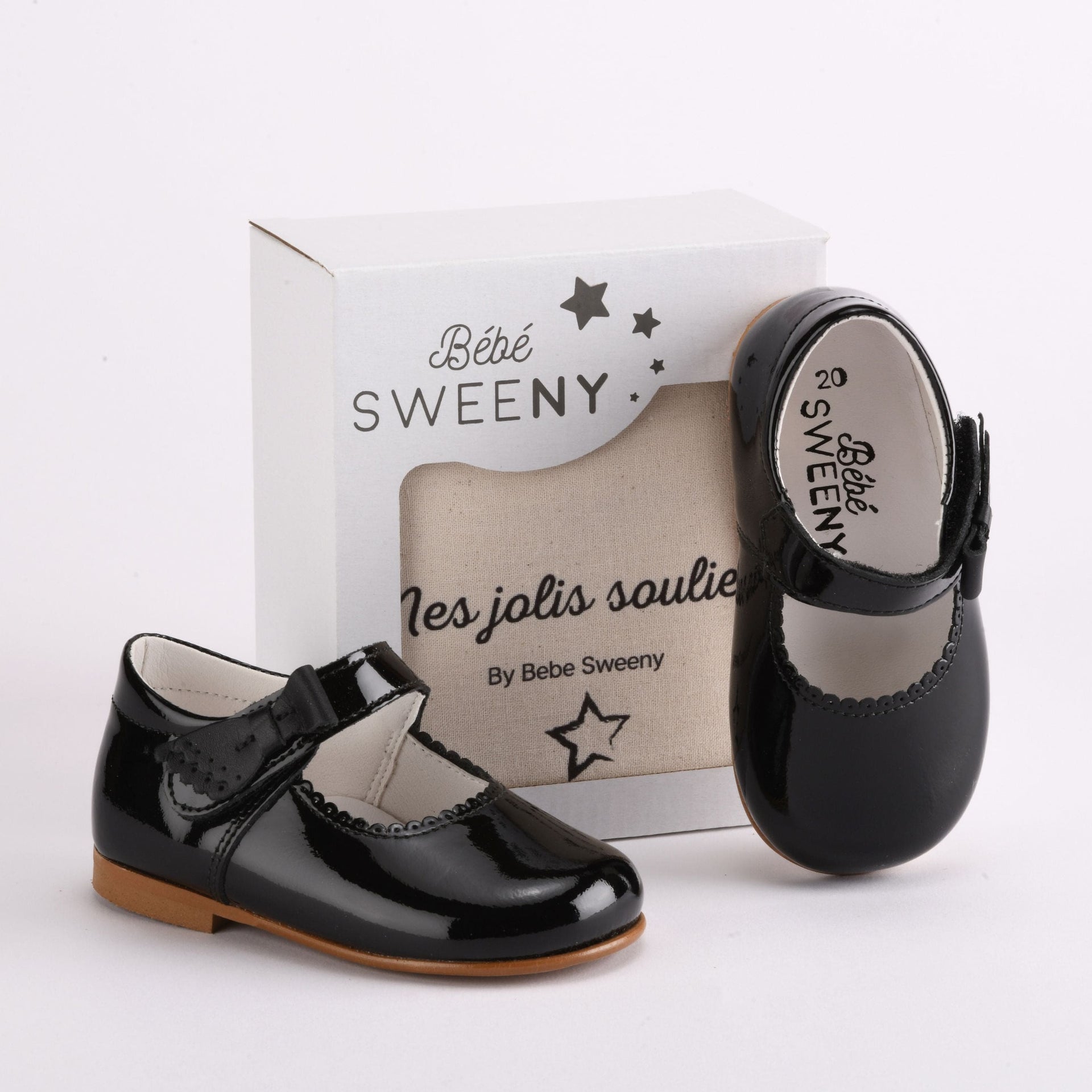 Girls Black Patent Leather Walker Shoes 20 (12-14m) Girls Black Patent Leather Walker Shoes 20 (12-14m)