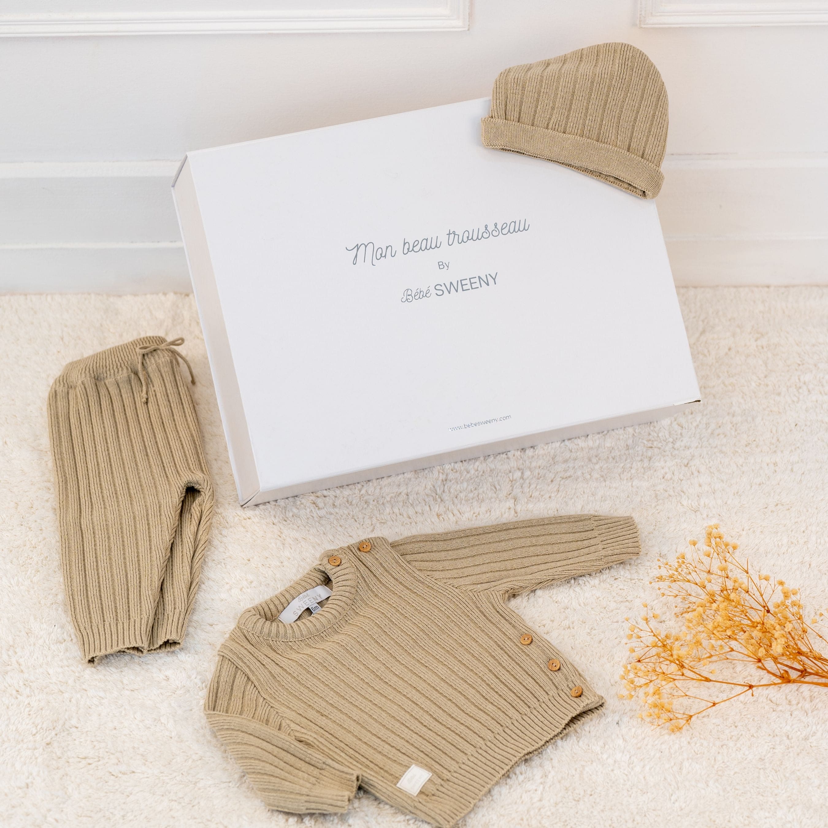 REMY | Beige Ribbed Knit Leggings Set (3) – Bebe Sweeny