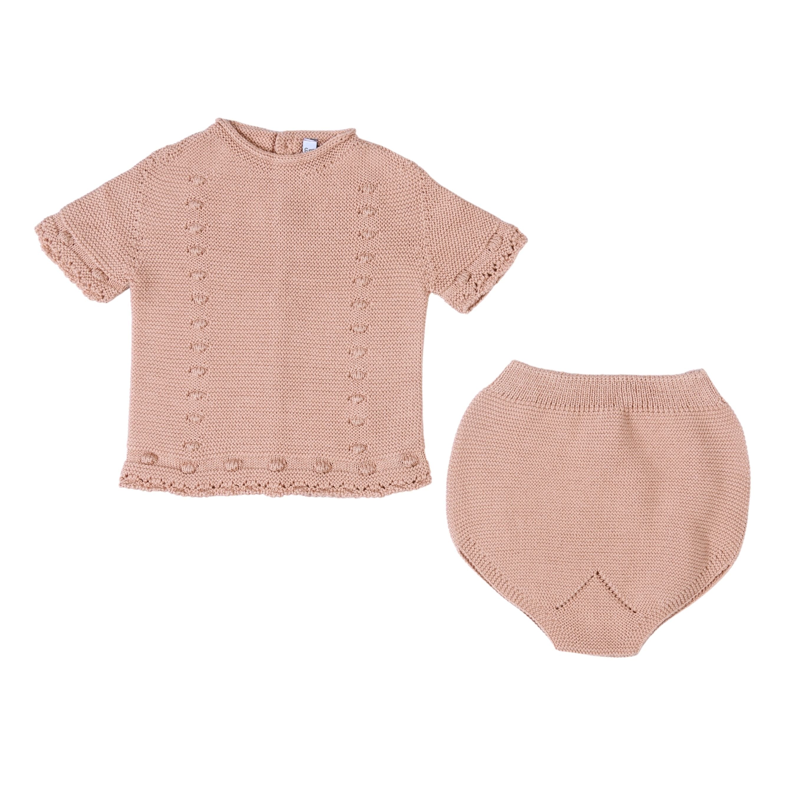 LORI Baby Girls Pink Cotton Knit Shorts Set – Bebe Sweeny