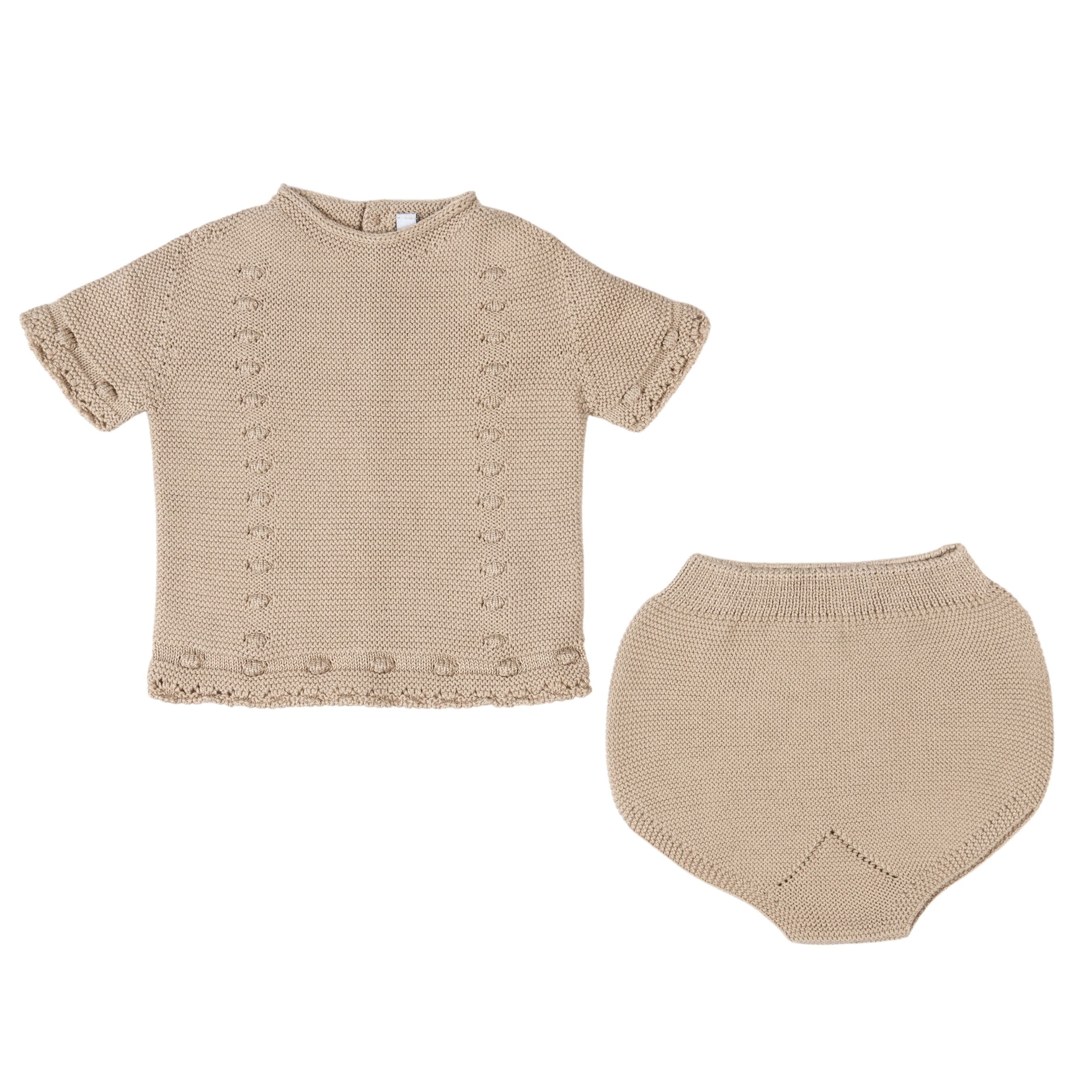 LORI Baby Boys Beige Cotton Knit Shorts Set – Bebe Sweeny